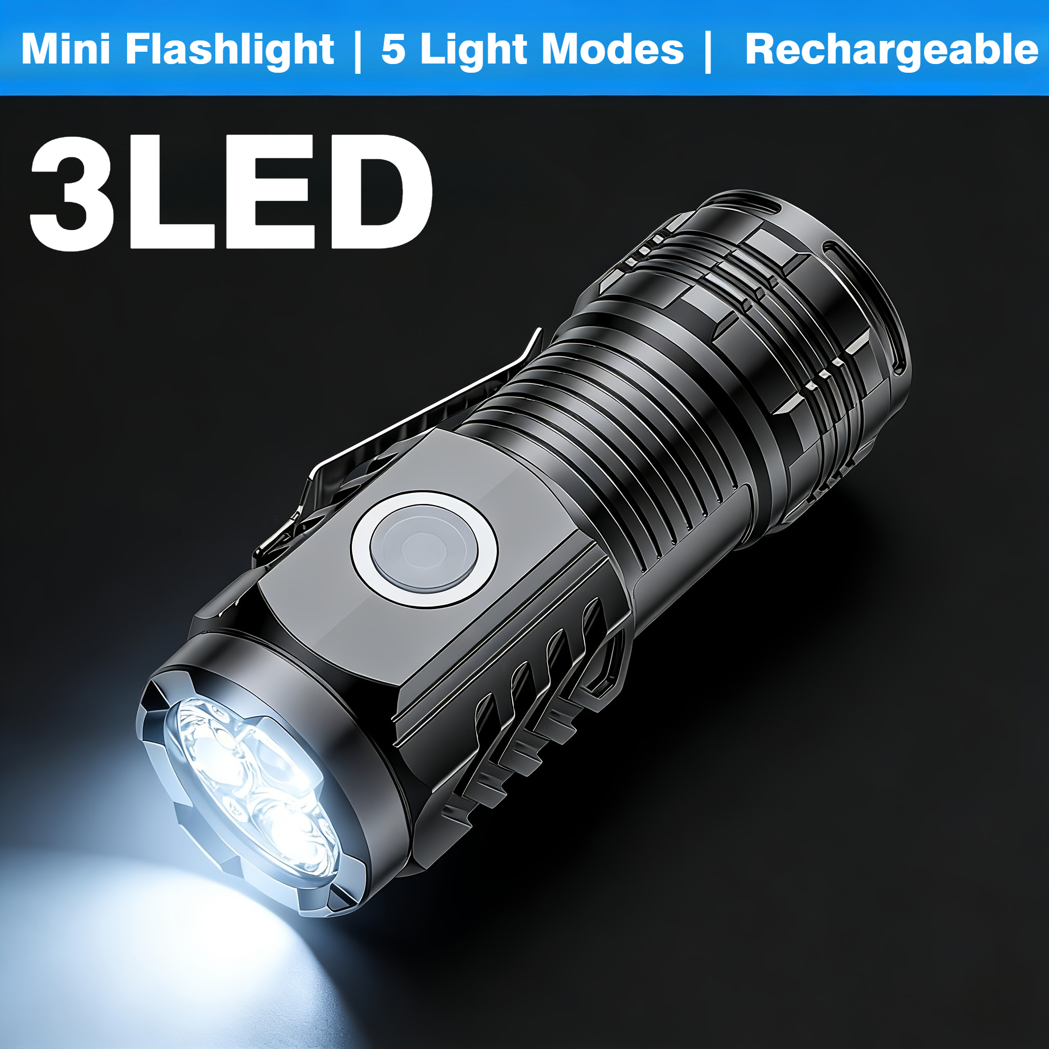Outdoor Lighting Nearby - Portable Mini 3 LED Handheld Flashlight