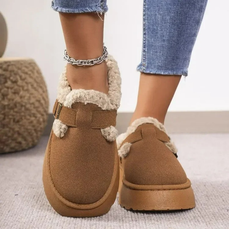 Outdoor Lighting Round - New Arrival Women's Slip-Resistant Thick-Soled Woolen