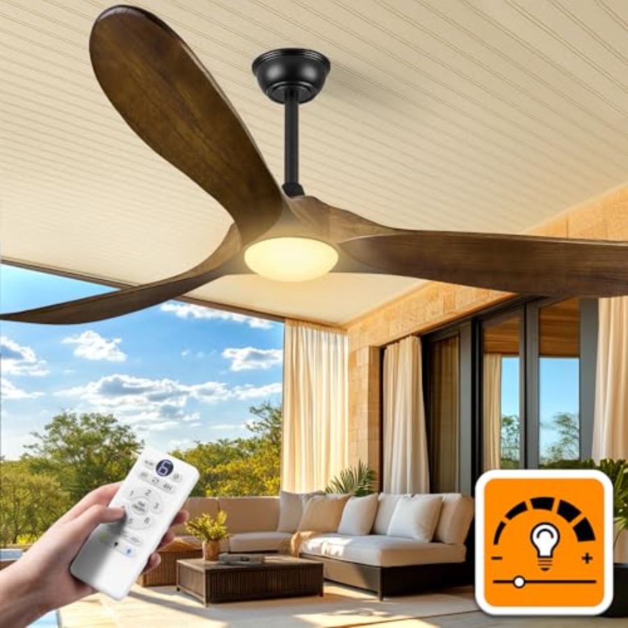 Outdoor Lighting Bronze - Outdoor ceiling fan for patios and