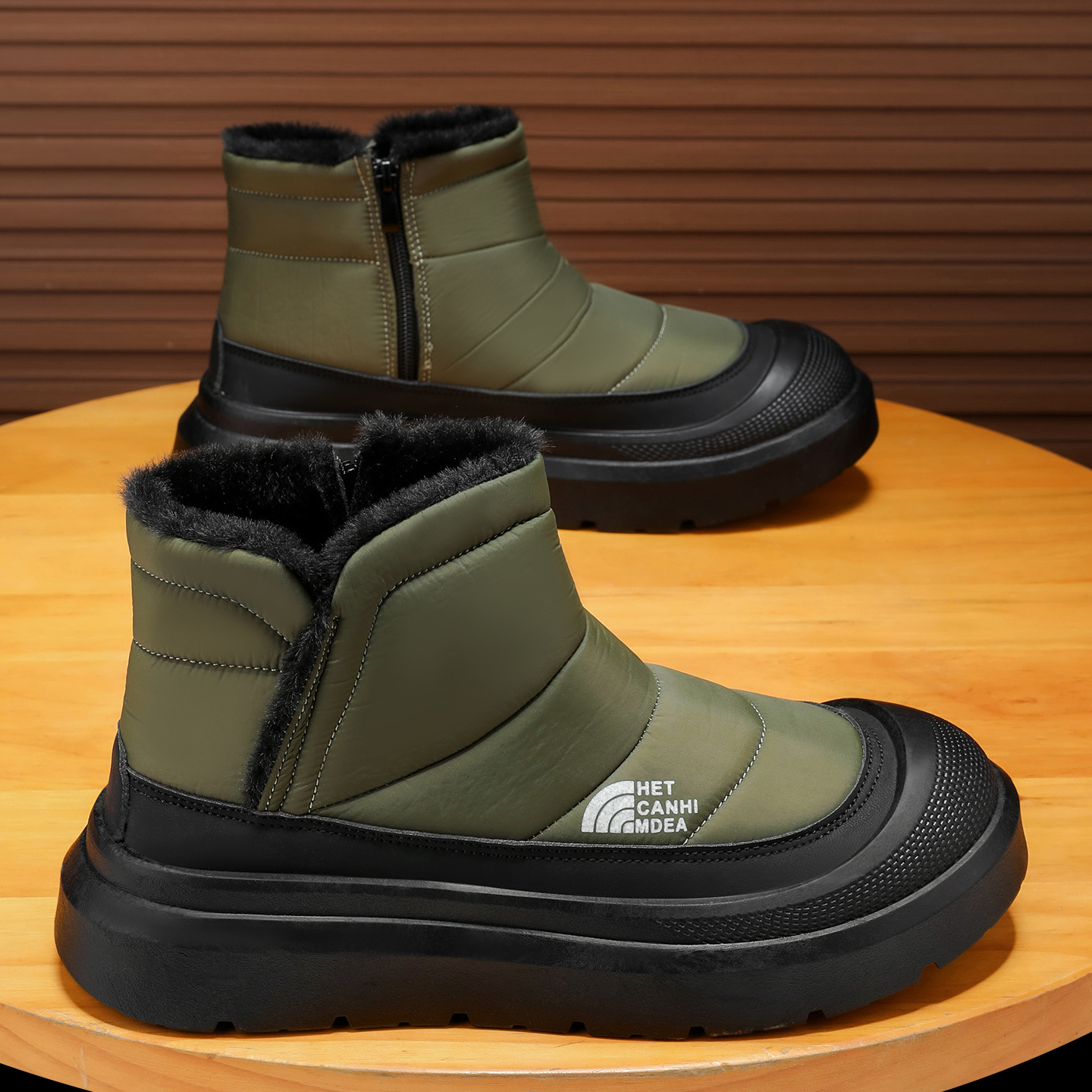Outdoor Lighting Round - Winter Shoes Men 2026 Fur Warm