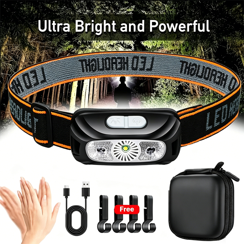 Motion Sensor Outdoor - Strong Light Headlamp Portable LED Sensor