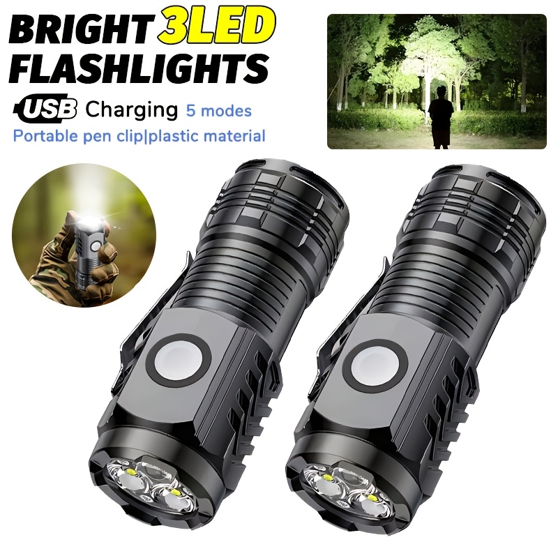 Outdoor Lighting Replacement Bulbs - Portable Mini LED Handheld Flashlight Powerful