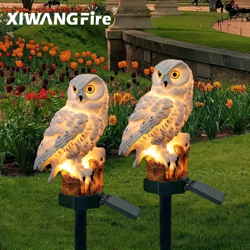 Outdoor Lighting Replacement Bulbs - Solar Owl Statue Garden Light LED