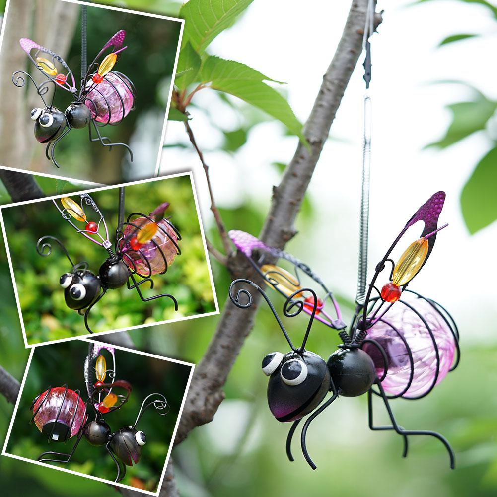 Outdoor Lighting Tree - Iron Insect Statue With LED Fairy