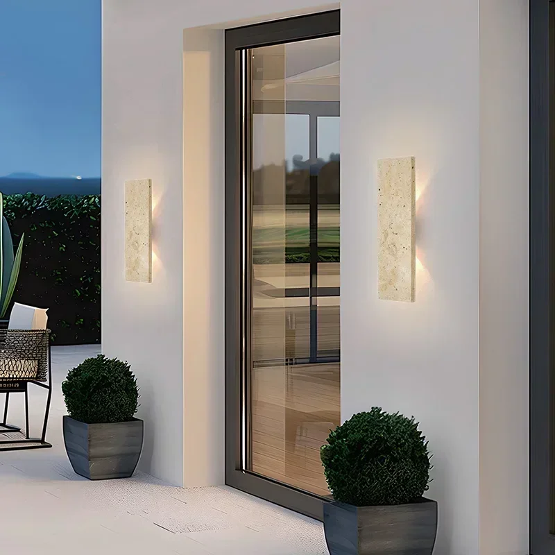 Outdoor Lighting Bronze - Outdoor Waterproof Wall Lamps Strip Natural