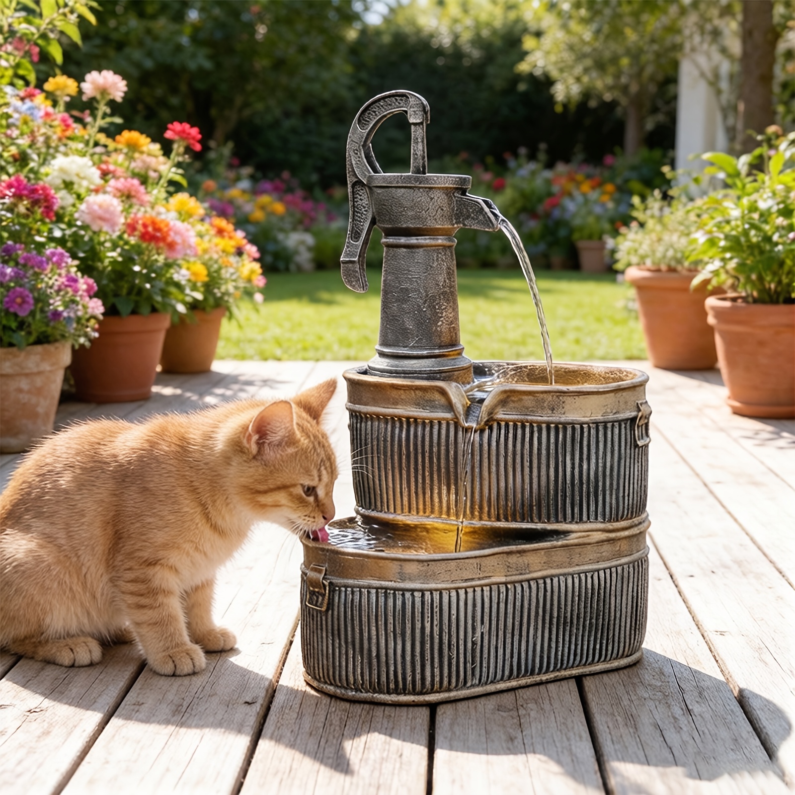 Outdoor Rustic 2-Tier Barrel W - مراجعة Outdoor Lighting Bronze وسعره