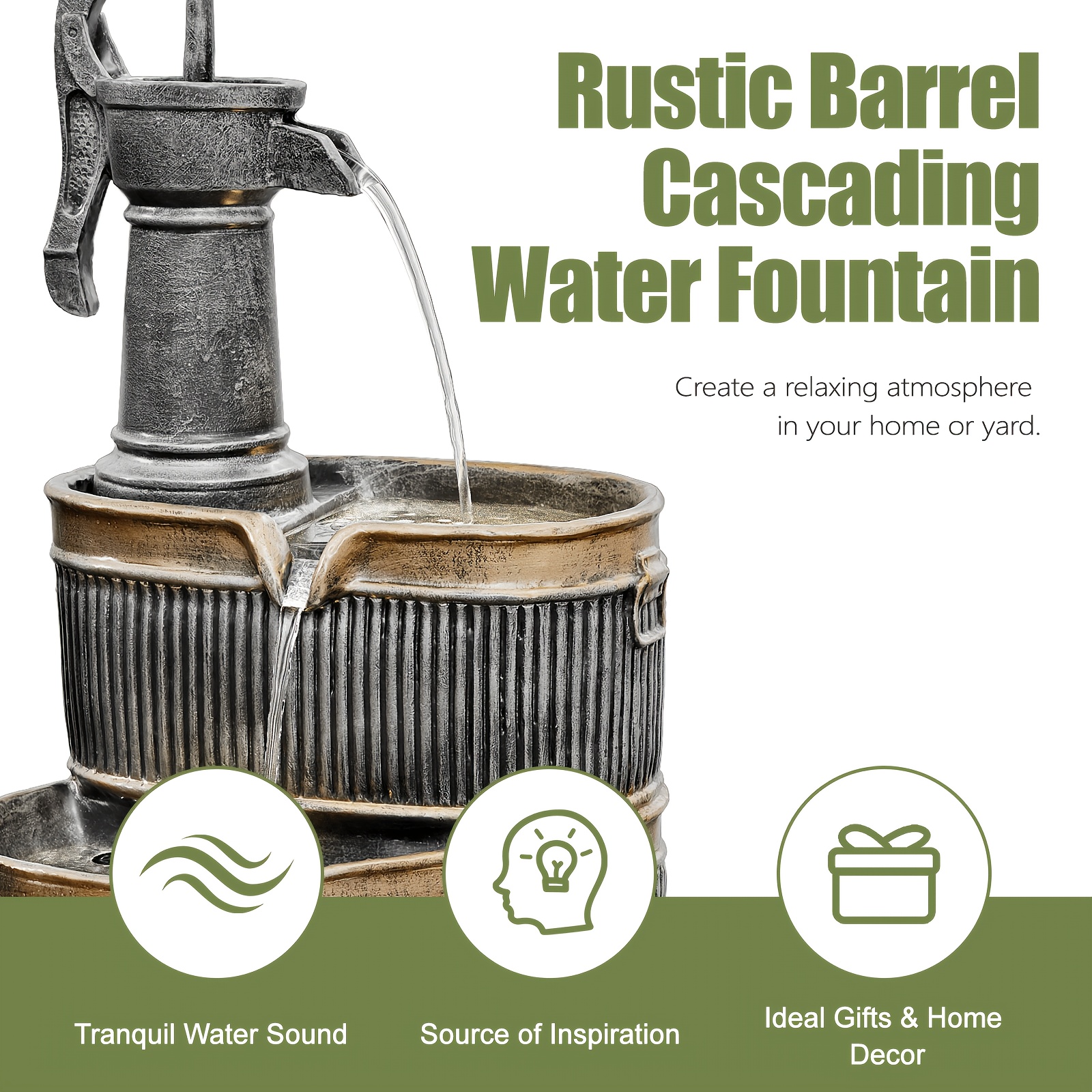 Outdoor Rustic 2-Tier Barrel W - مراجعة Outdoor Lighting Bronze وسعره
