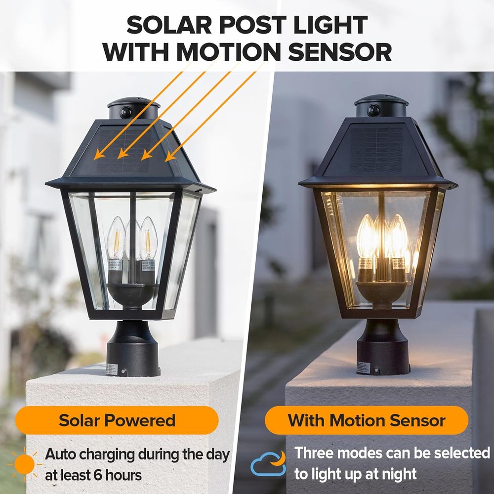 Outdoor Solar Lamp Post Light  - مراجعة Motion Sensor Outdoor وسعره