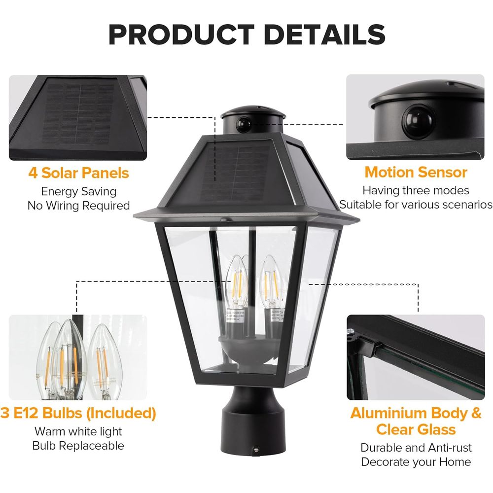 Outdoor Solar Lamp Post Light  - مراجعة Motion Sensor Outdoor وسعره