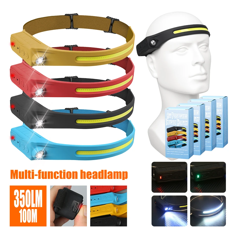 Rechargeable Headlamp 350 Lume - مراجعة Motion Sensor Outdoor وسعره