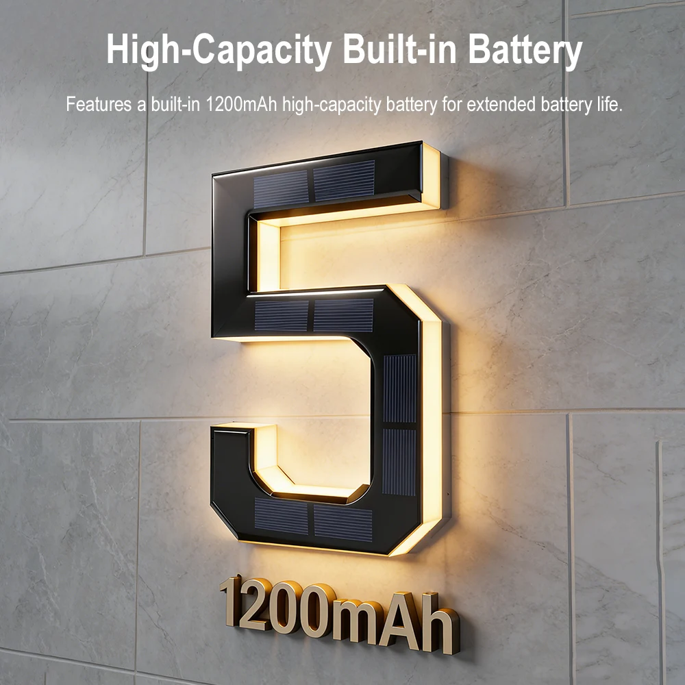 12CM Solar House Number Lights - مراجعة Motion Sensor Outdoor وسعره