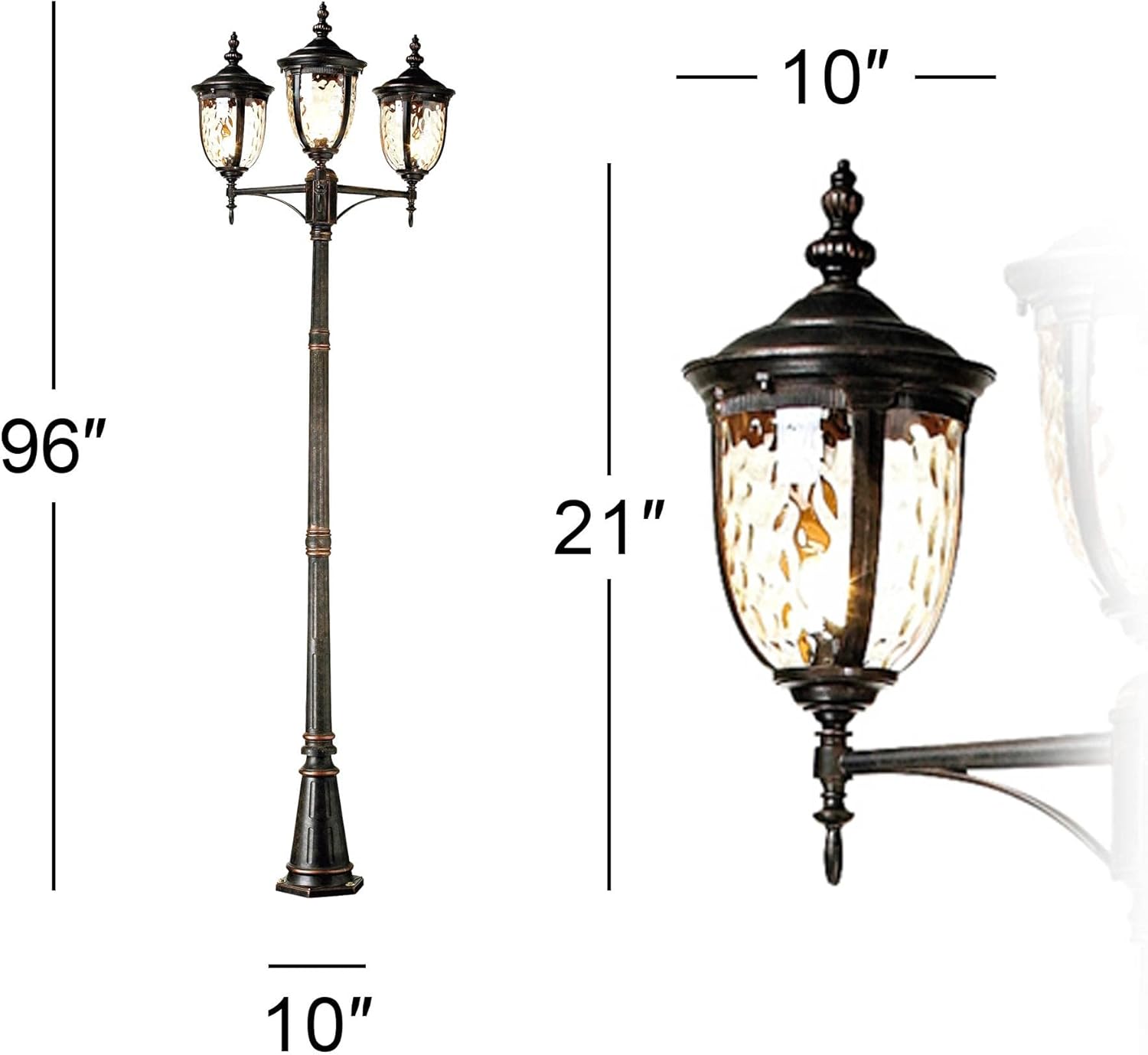 Vintage Outdoor Post Light Str - مراجعة Outdoor Lighting Bronze وسعره