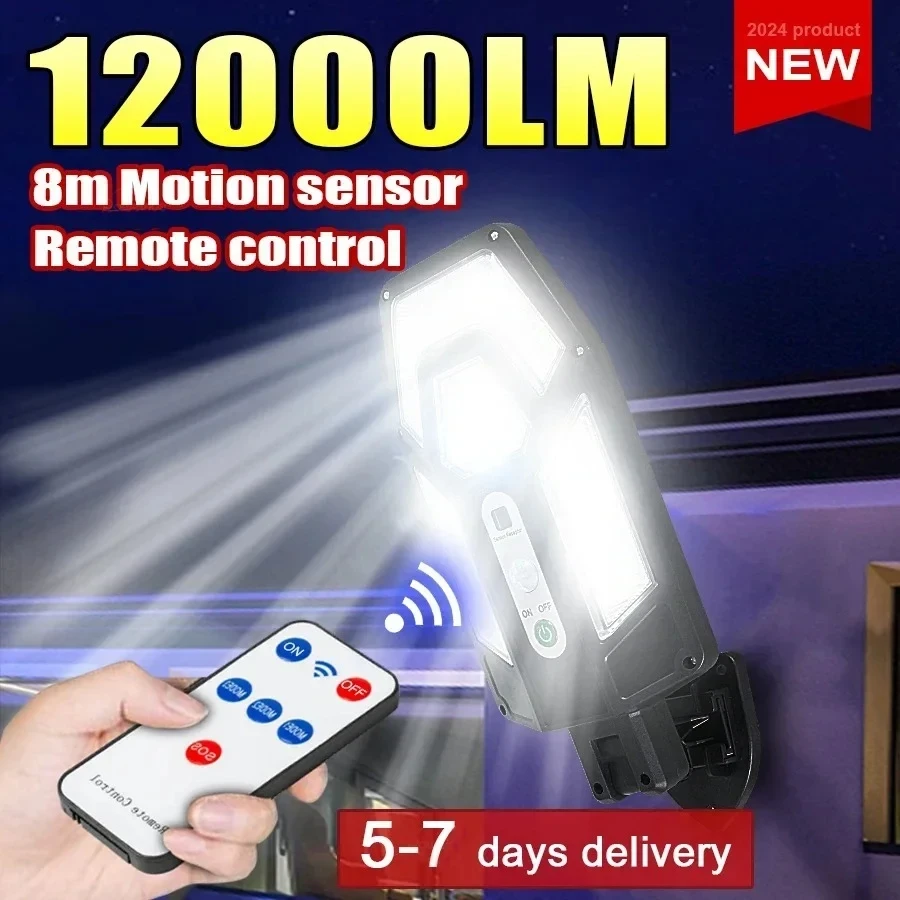 12000LM Powerful Solar Wall La - مراجعة Motion Sensor Outdoor وسعره