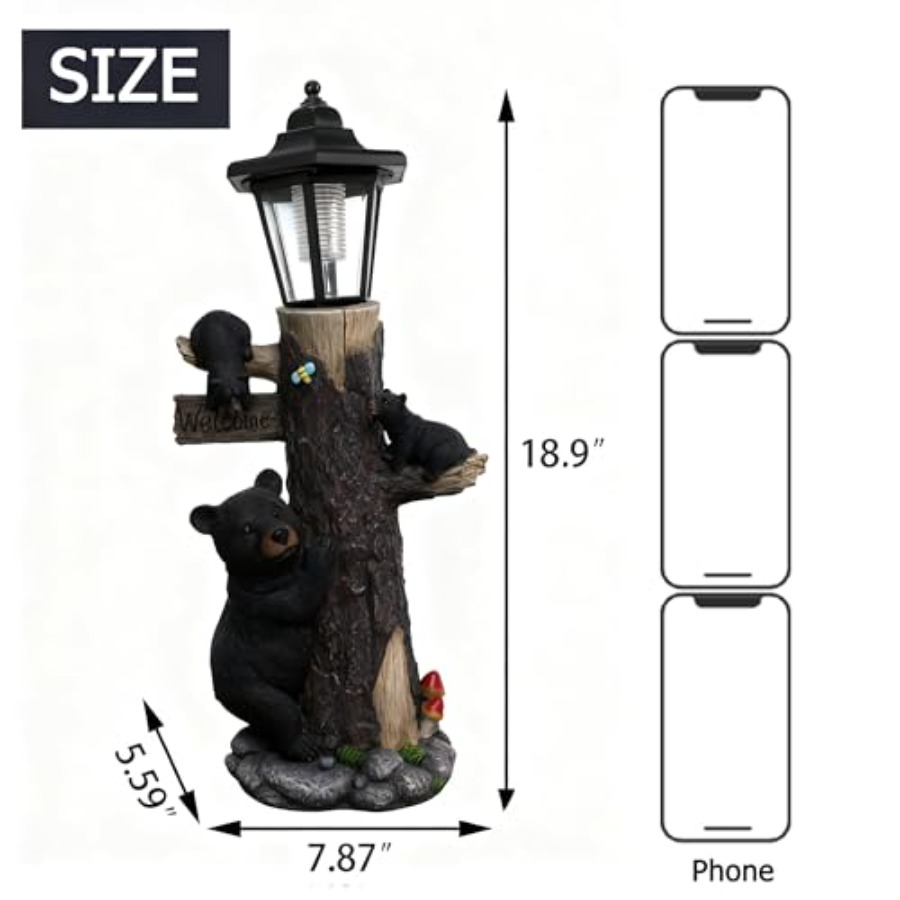 Bear Statue Welcome Sign Garde - مراجعة Outdoor Lighting Tree وسعره