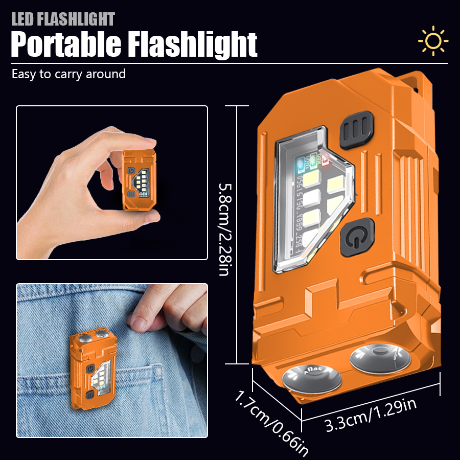 Mini Keychain EDC Flashlight R - مراجعة Outdoor Lighting Replacement Bulbs وسعره