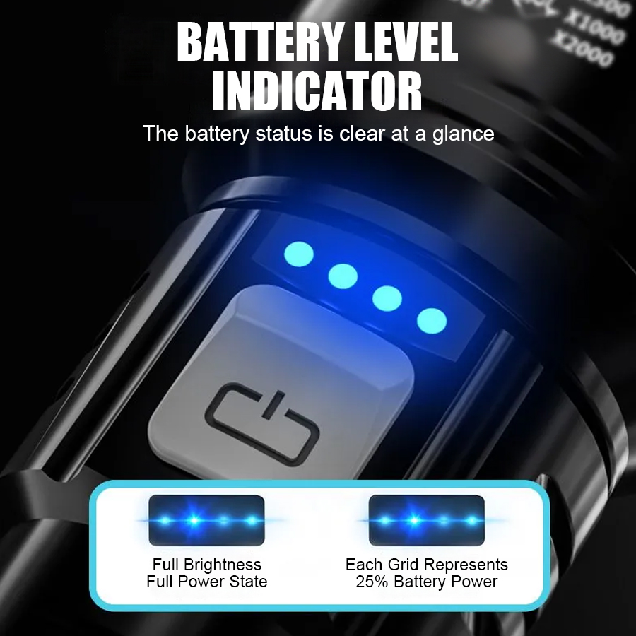 High Power P50 LED Flashlight  - مراجعة Outdoor Lighting Nearby وسعره
