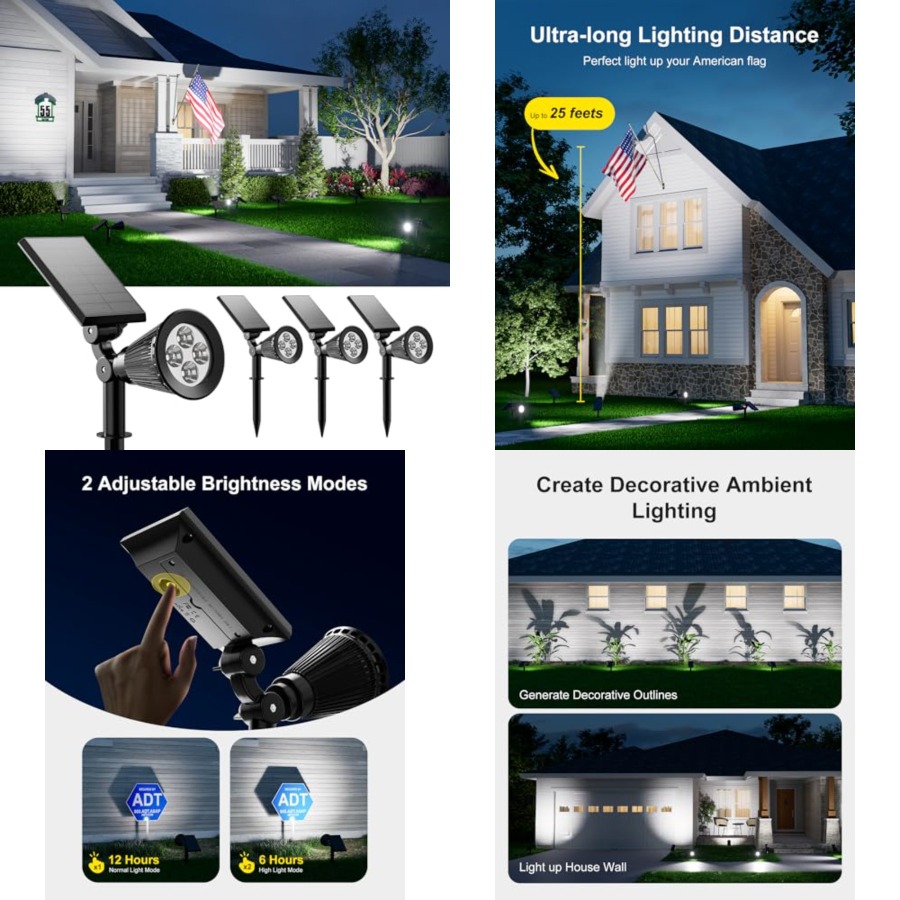 Solar Spotlights Outdoor Water - مراجعة Outdoor Lighting Tree وسعره