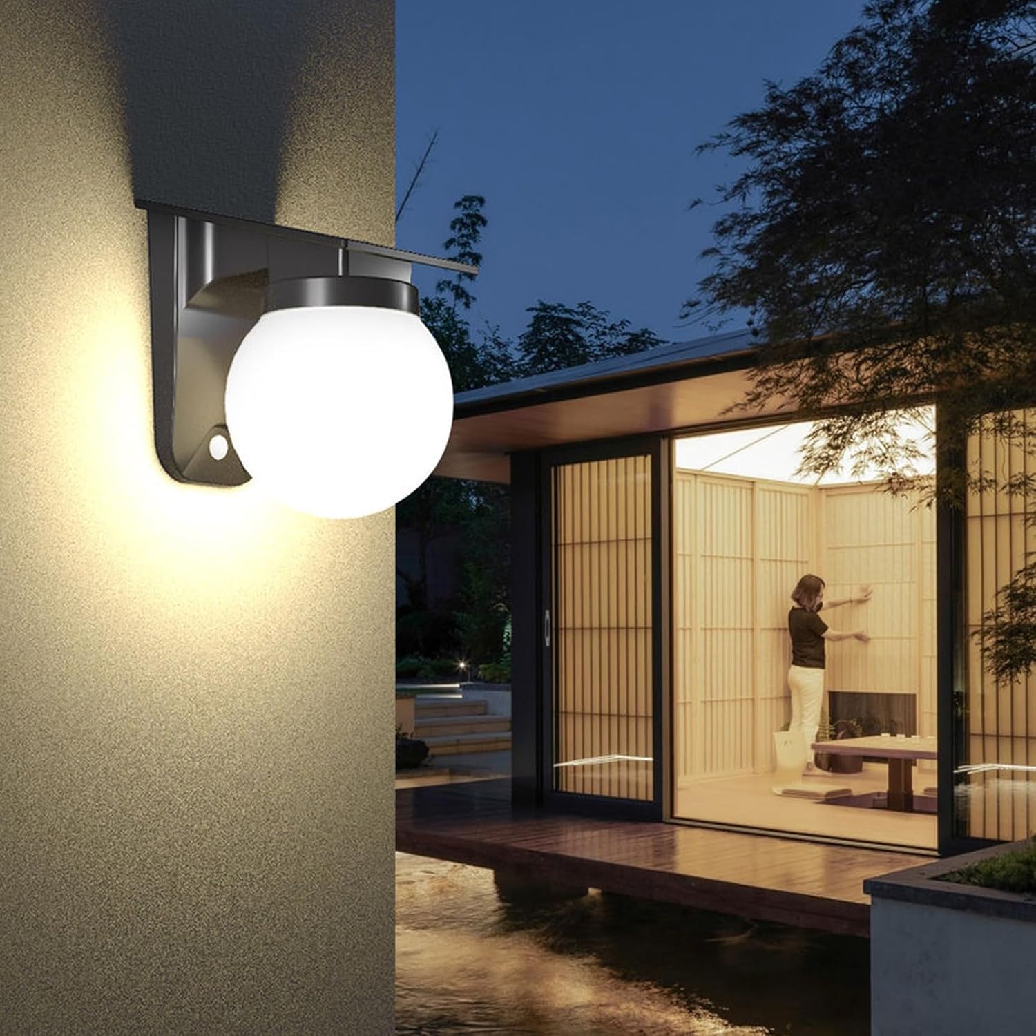 Solar Sphere Wall Lights Outdo - مراجعة Outdoor Lighting Bronze وسعره