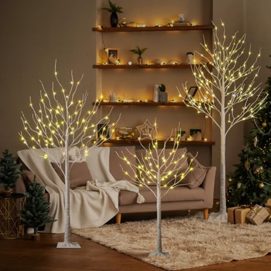LED Birch Tree Light Set for i - مراجعة Outdoor Lighting Tree وسعره
