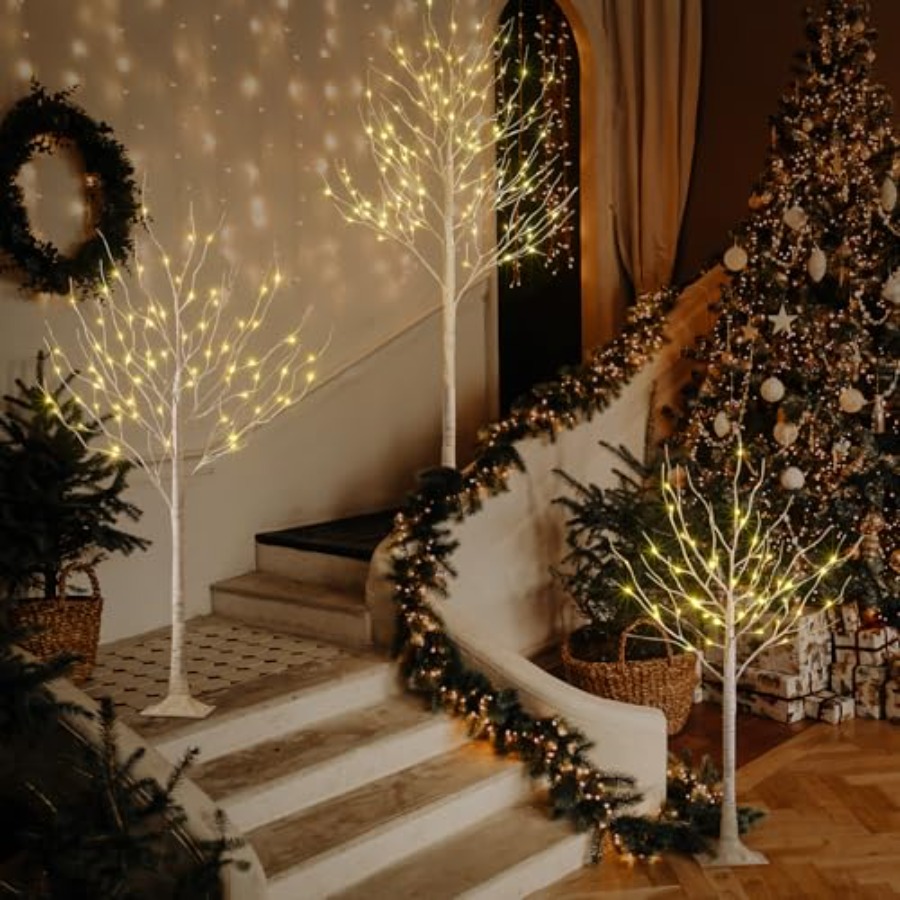 LED Birch Tree Light Set for i - مراجعة Outdoor Lighting Tree وسعره