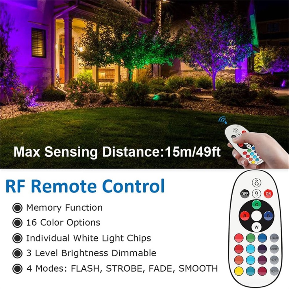 RGBW Landscape Lighting 10W wi - مراجعة Outdoor Lighting Tree وسعره