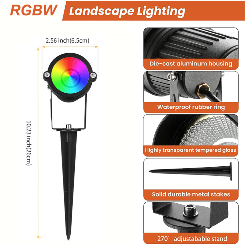 RGBW Landscape Lighting 10W wi - مراجعة Outdoor Lighting Tree وسعره
