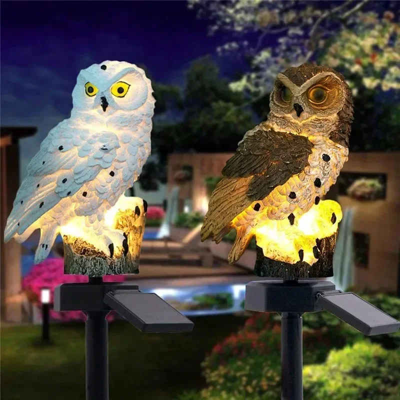 Solar Owl Statue Garden Light  - مراجعة Outdoor Lighting Replacement Bulbs وسعره