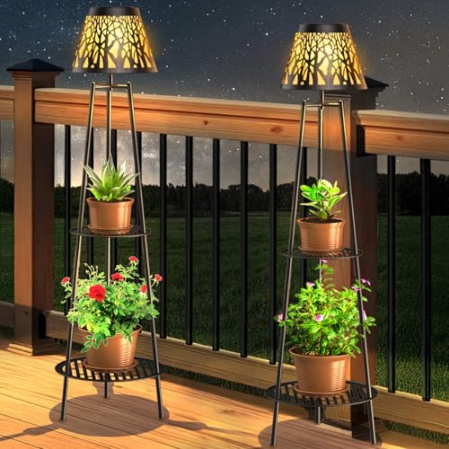 2 Pack Outdoor Solar Floor Lam - مراجعة Outdoor Lighting Lamps وسعره