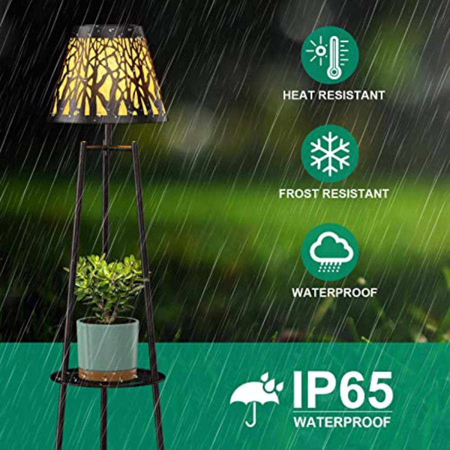 2 Pack Outdoor Solar Floor Lam - مراجعة Outdoor Lighting Lamps وسعره