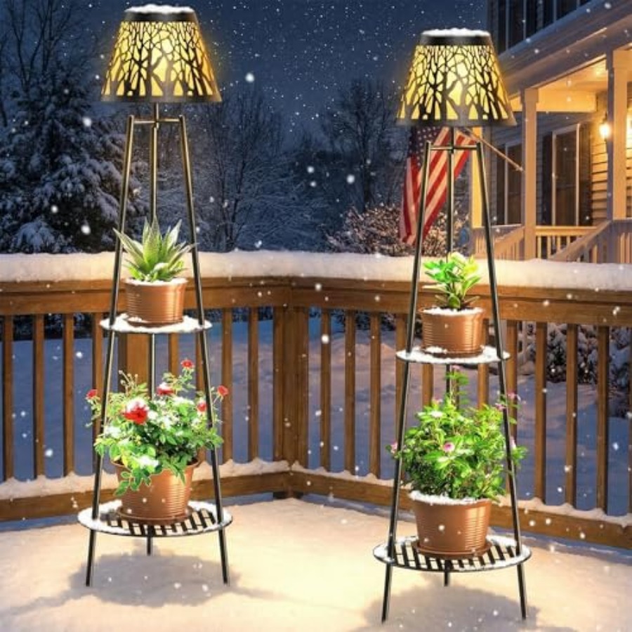 2 Pack Outdoor Solar Floor Lam - مراجعة Outdoor Lighting Lamps وسعره