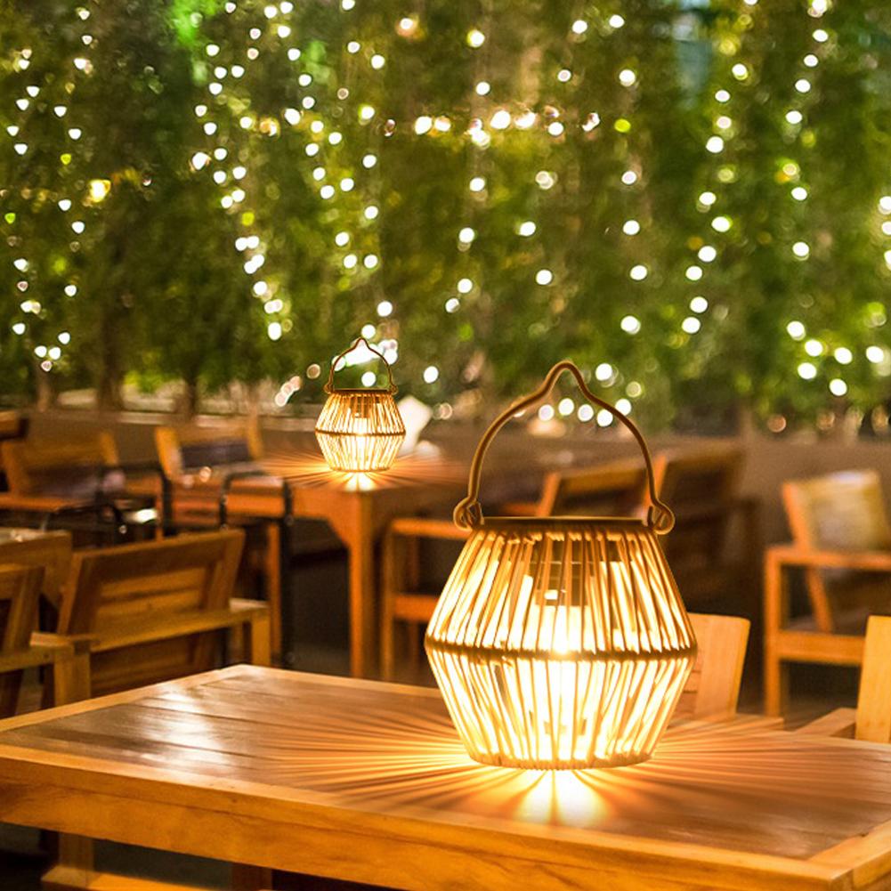 IP65 Waterproof Solar Rattan L - مراجعة Outdoor Lighting Lamps وسعره