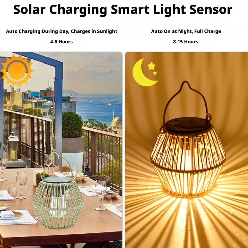 IP65 Waterproof Solar Rattan L - مراجعة Outdoor Lighting Lamps وسعره