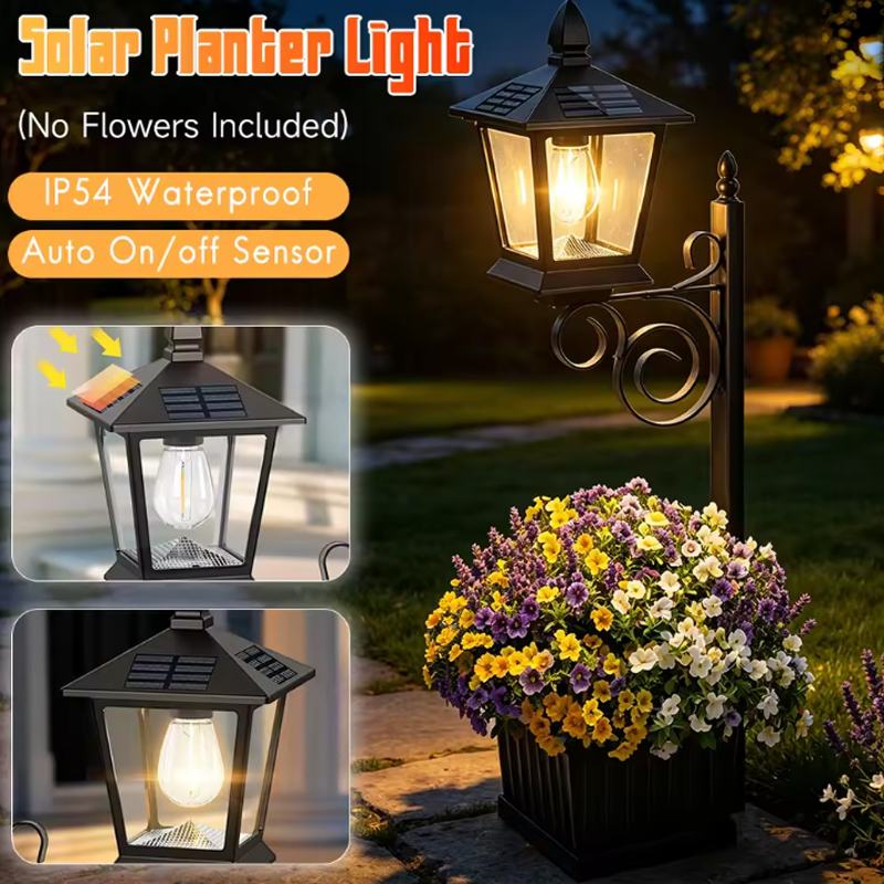 2-in-1 Solar Garden Planter La - مراجعة Outdoor Lighting Lamps وسعره