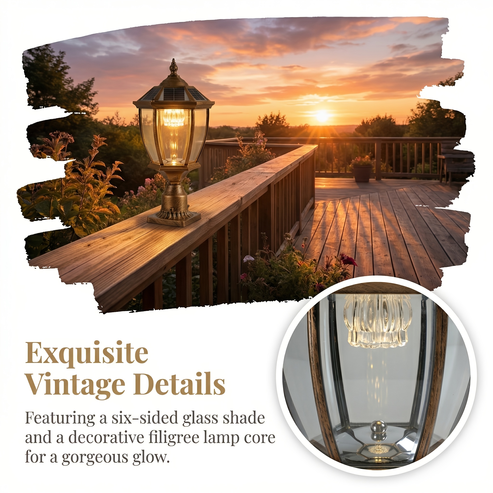 Vintage Solar LED Post Light - - مراجعة Outdoor Lighting Bronze وسعره