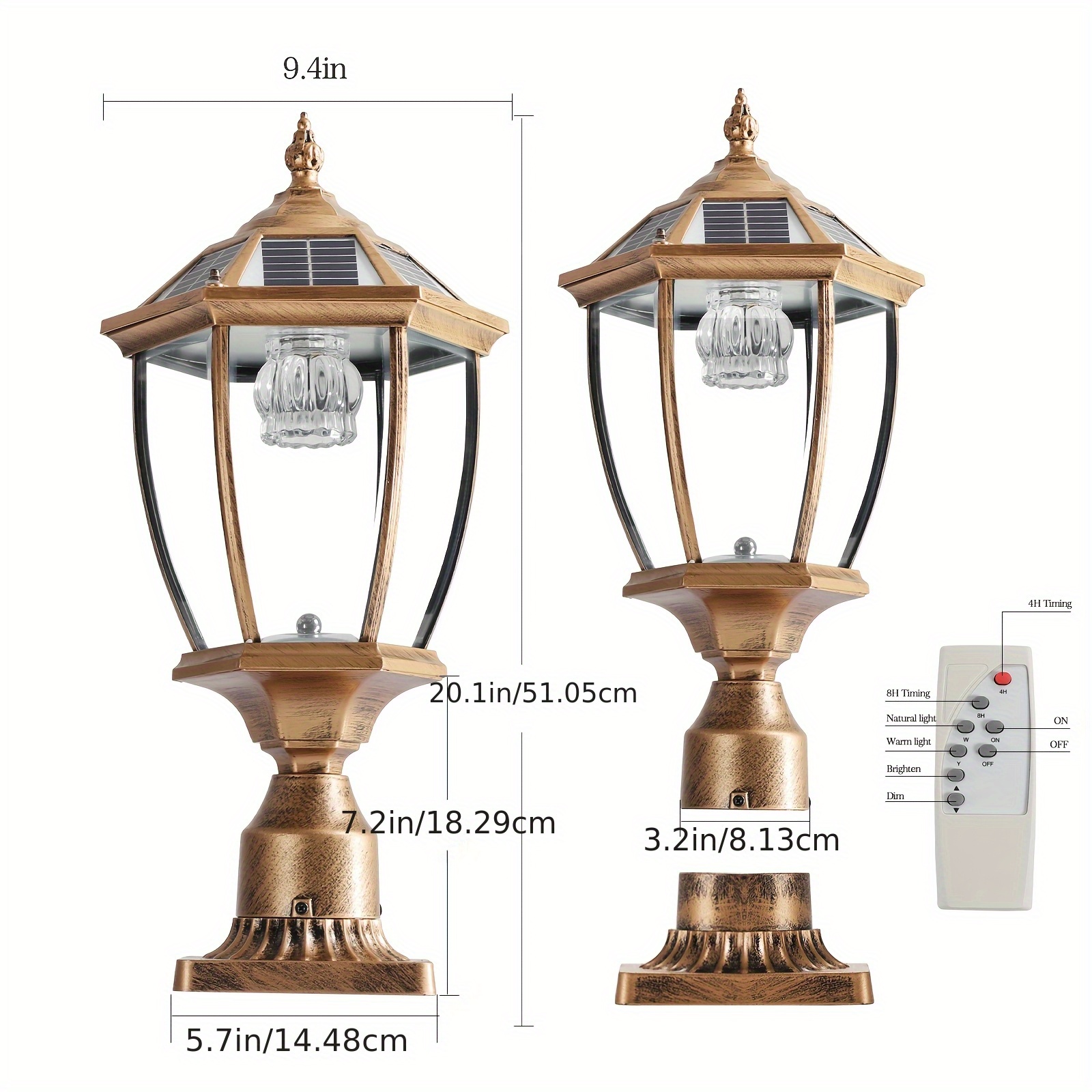 Vintage Solar LED Post Light - - مراجعة Outdoor Lighting Bronze وسعره