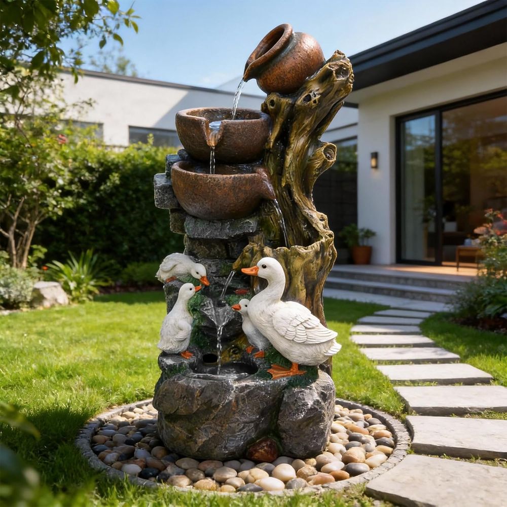 6-Tier Cascading Tree Trunk Fo - مراجعة Outdoor Lighting Tree وسعره