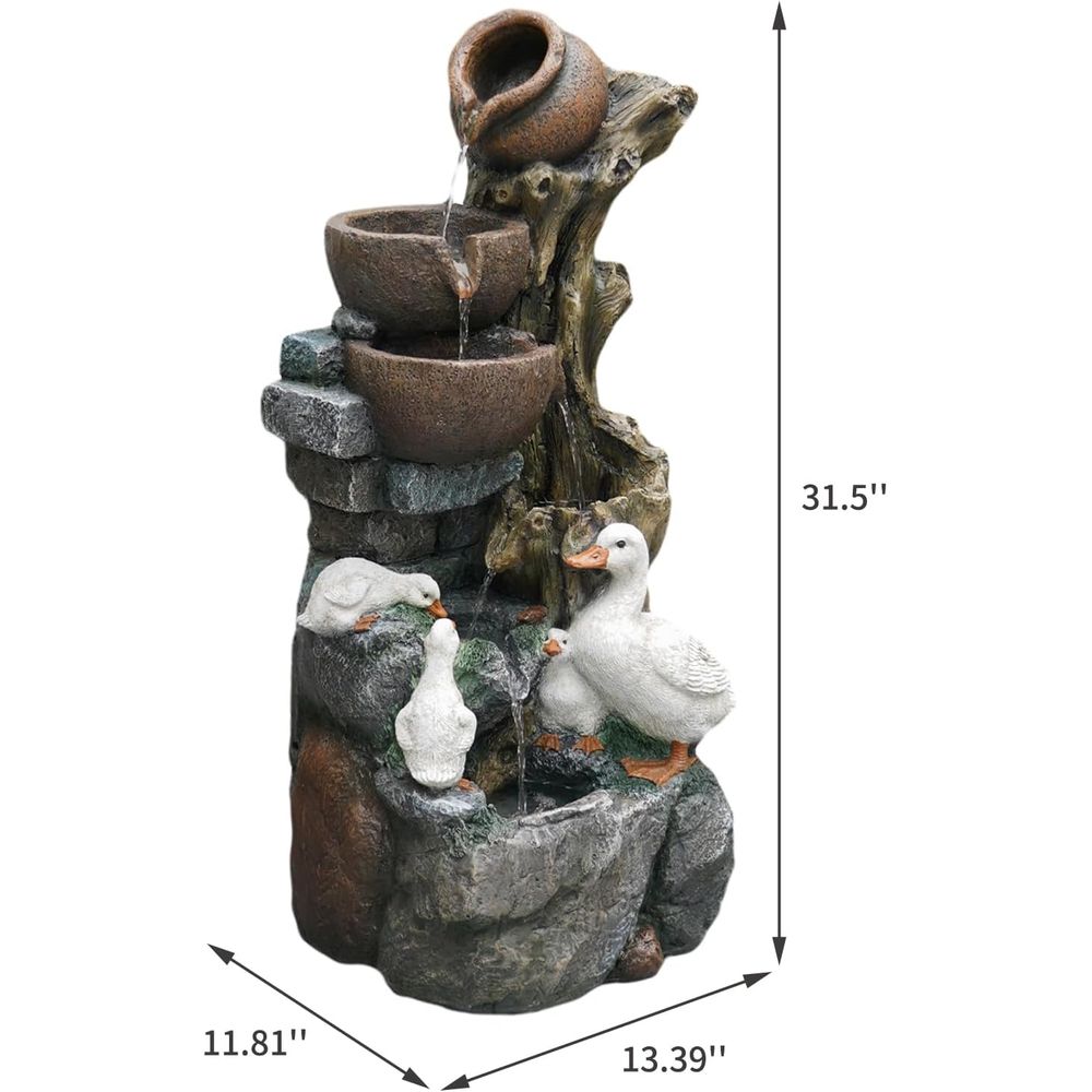 6-Tier Cascading Tree Trunk Fo - مراجعة Outdoor Lighting Tree وسعره