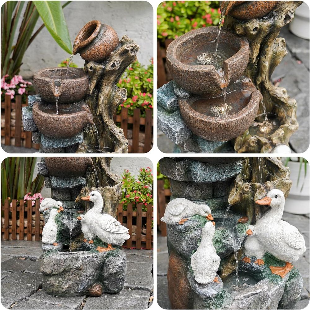 6-Tier Cascading Tree Trunk Fo - مراجعة Outdoor Lighting Tree وسعره
