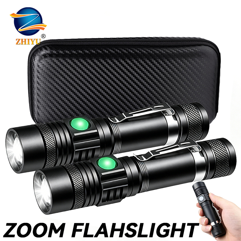 T6 LED Rechargeable Flashlight - مراجعة Outdoor Lighting Nearby وسعره