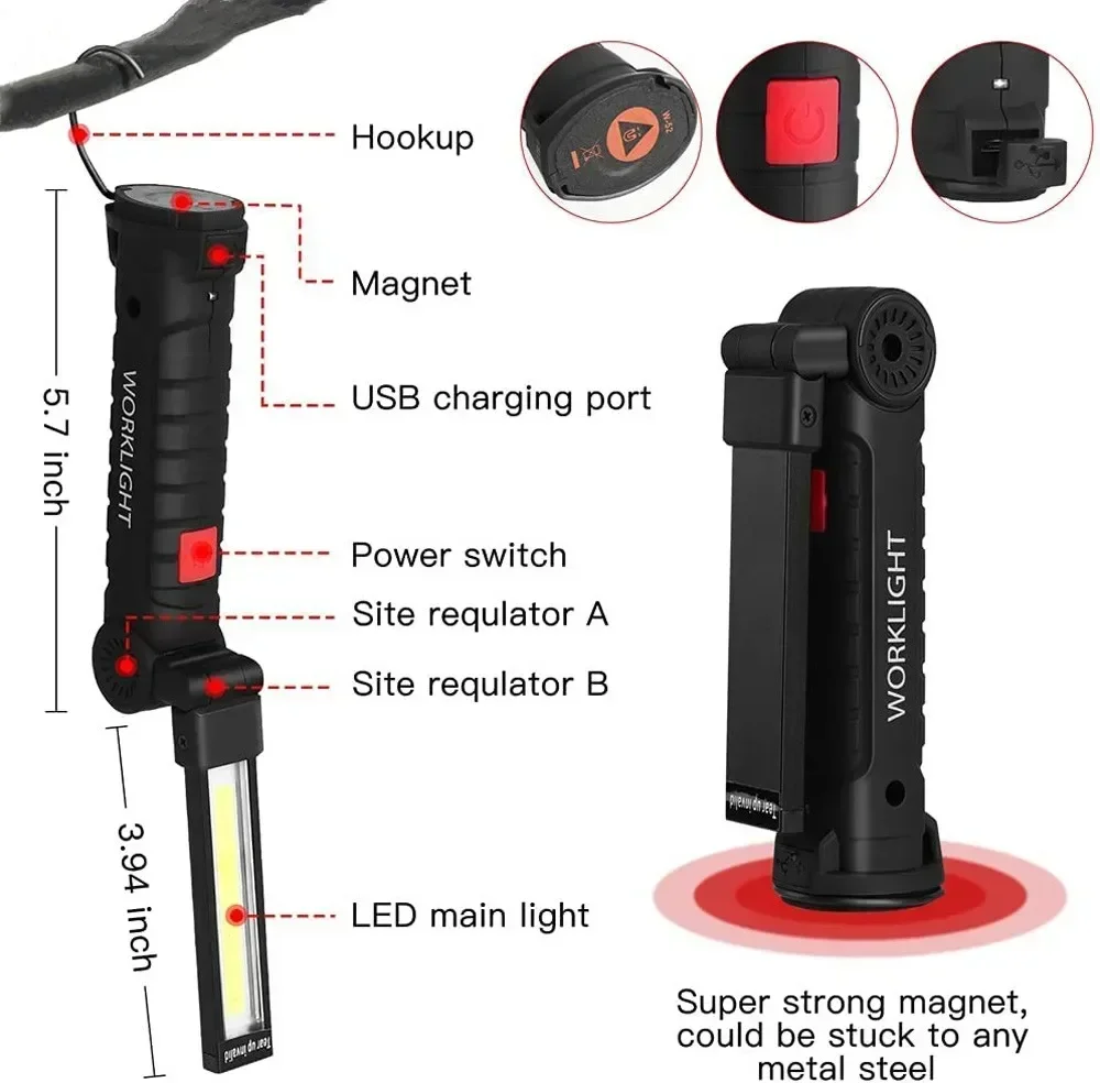 LED COB Flashlight USB Recharg - مراجعة Outdoor Lighting Replacement Bulbs وسعره