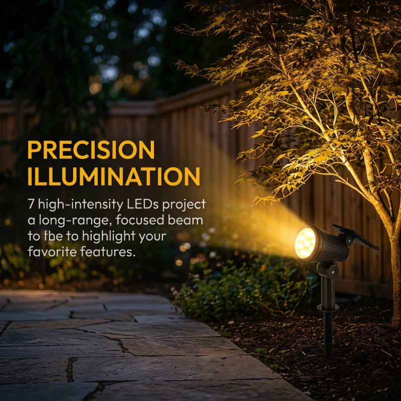 9 LED Solar Spot Lights IP65 W - مراجعة Outdoor Lighting Tree وسعره