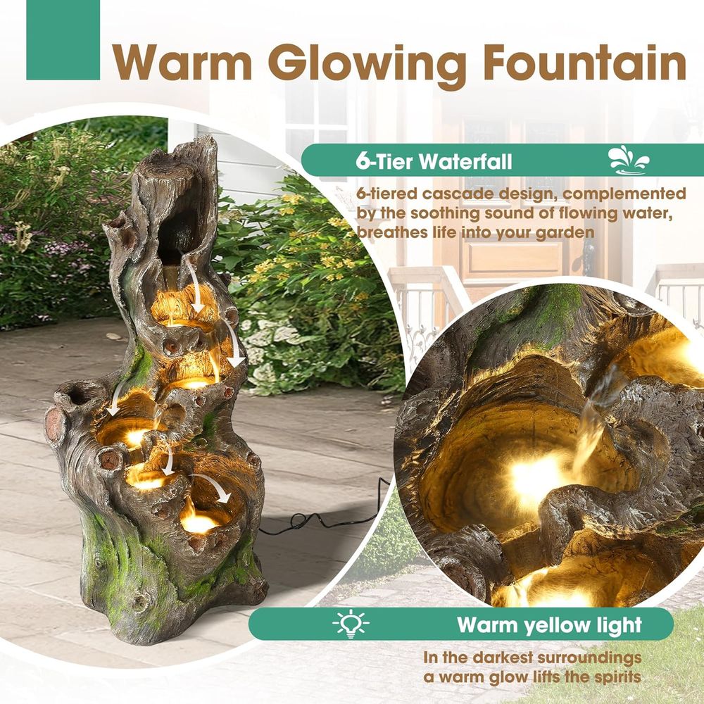 Outdoor 6-Tier Cascading Tree  - مراجعة Outdoor Lighting Tree وسعره