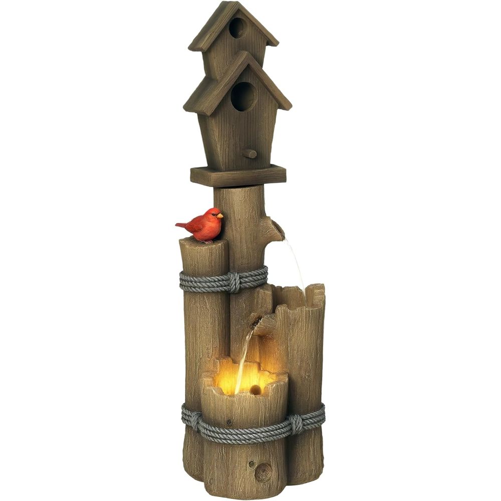 Brown 3-Tier Rustic Tree Trunk - مراجعة Outdoor Lighting Tree وسعره